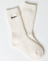 EE Ribbed Knit Socks - Vanilla