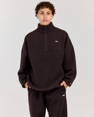 Men's Teddy Fleece 1/4 Zip - Coffee Bean
