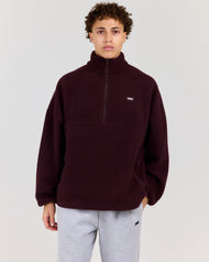 Men's Teddy Fleece 1/4 Zip - Deep Plum