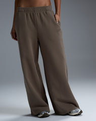 Premium Heavyweight Women's Straight Leg Pants - Dark Taupe