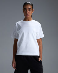 Women's Premium Cotton Boxy Tee - White