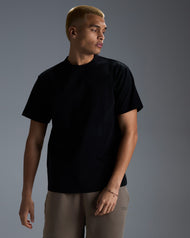 Men's Premium Cotton Boxy Tee - Black