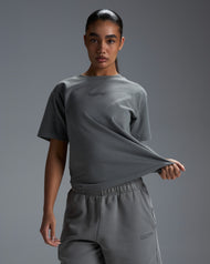 Women's Premium Cotton Boxy Tee - Fog Green