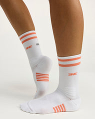 Performance Socks - Coral/White