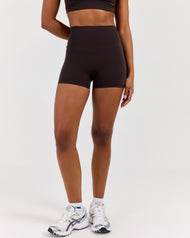 Luna Mini Shorts - Coffee Bean