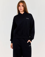 Cloudweave Relaxed V Neck - Black