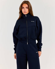 Cloudweave Relaxed Zip Through - Navy