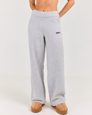 Winter Knit Wide Leg Pants - Grey Marle