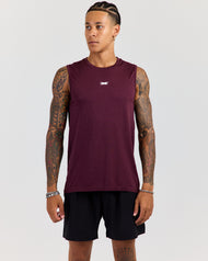 Men's Elite Seamless Tank - Dark Cherry