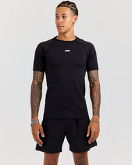Men's Elite Seamless Slim Tee - Black