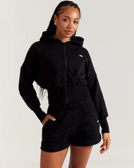 Omni Zip Through Hoodie - Black