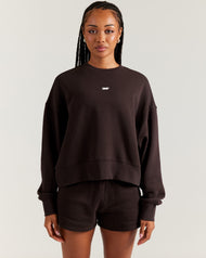 Omni Relaxed Crewneck - Coffee Bean