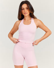 Aura Racer Tank - Blush Pink