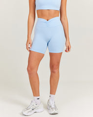 Front Scrunch Shorts - Blue