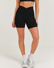 Front Scrunch Shorts - Black