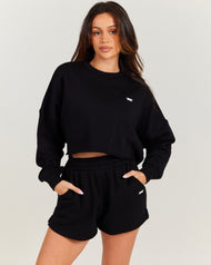 Omni Cropped Crewneck - Black