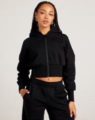 Omni Zip Through Hoodie - Black/Black
