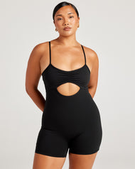 Aura Cut Out Unitard - Black
