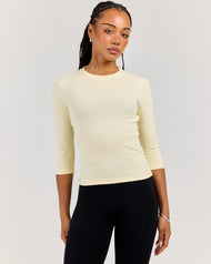 Round Neck 3/4 Sleeve - Butter