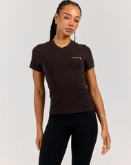 EE Baby V Neck Tee V2 - Coffee Bean