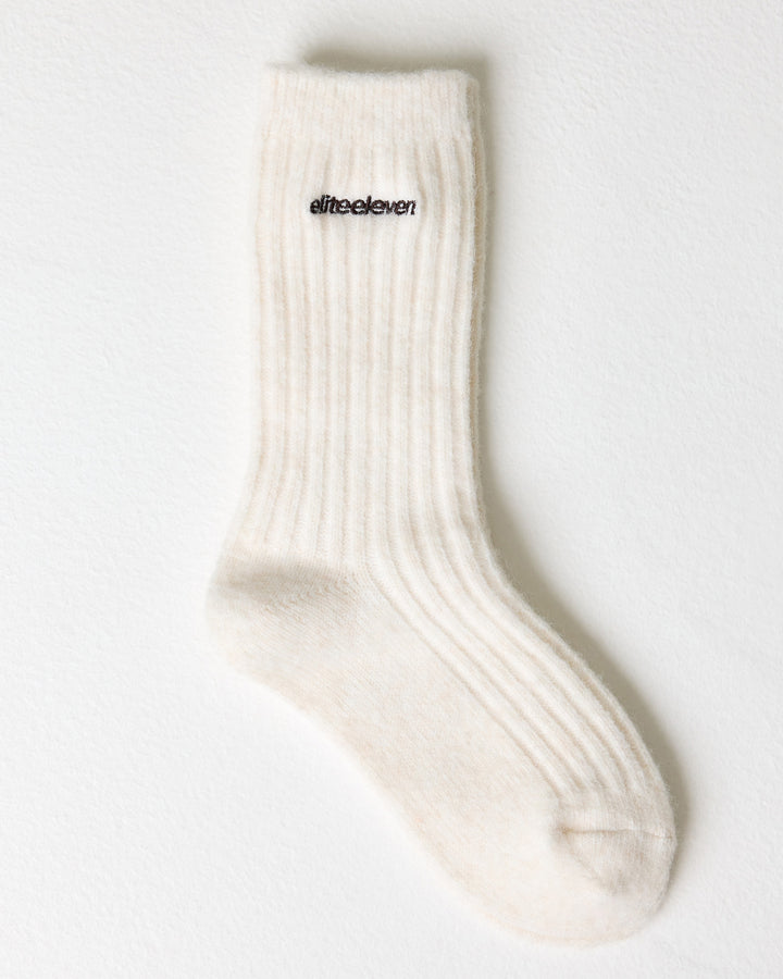 EE Ribbed Knit Socks - Vanilla