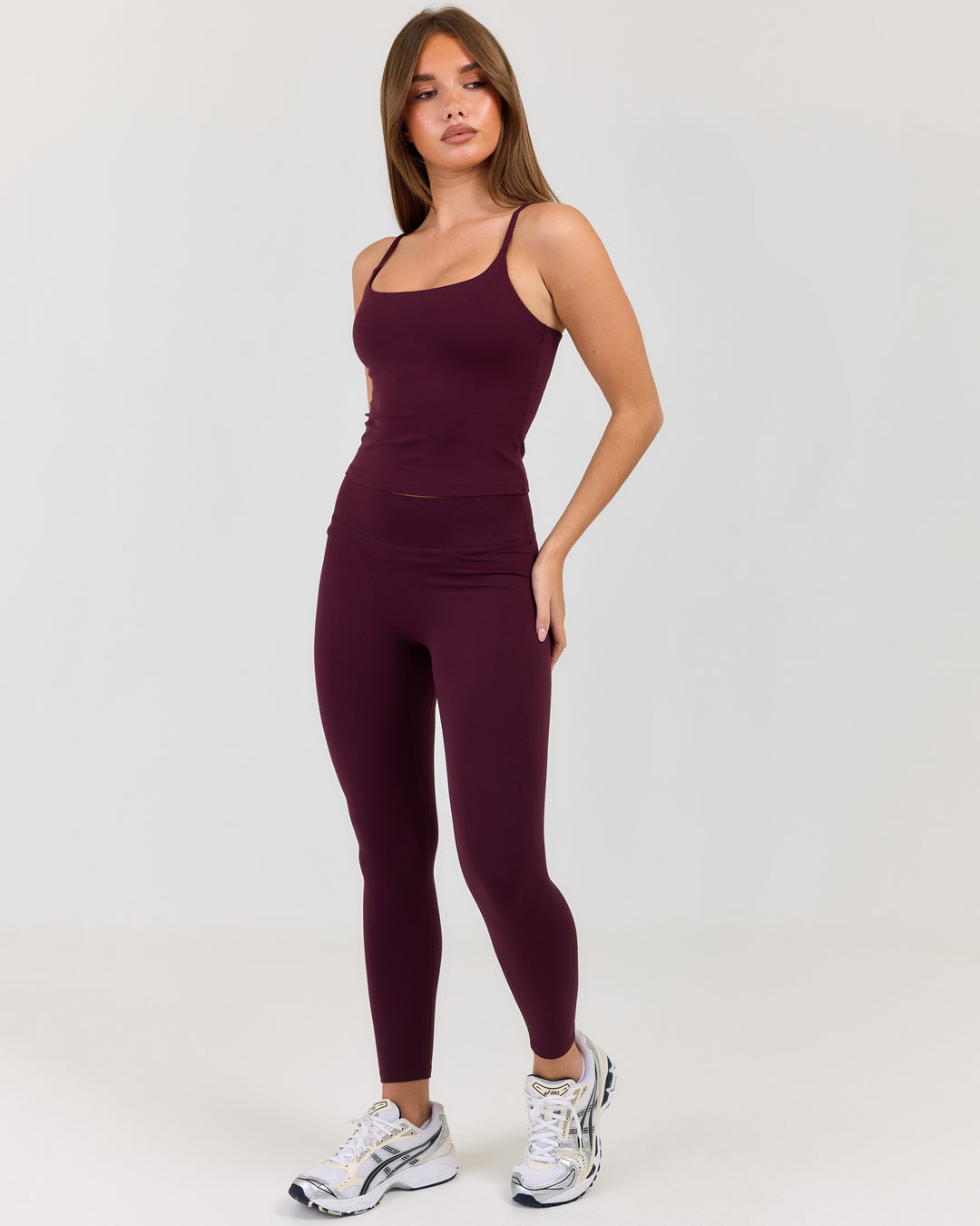 Luna Invisible Scrunch Petite Leggings - Deep Plum