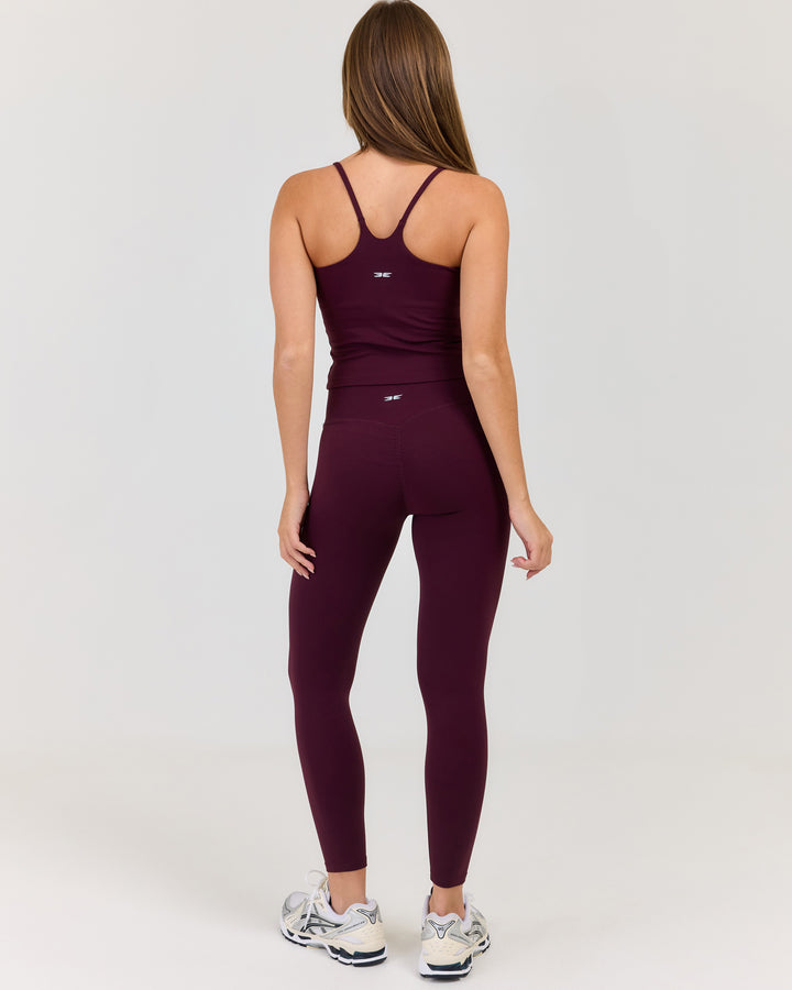Luna Invisible Scrunch Petite Leggings - Deep Plum