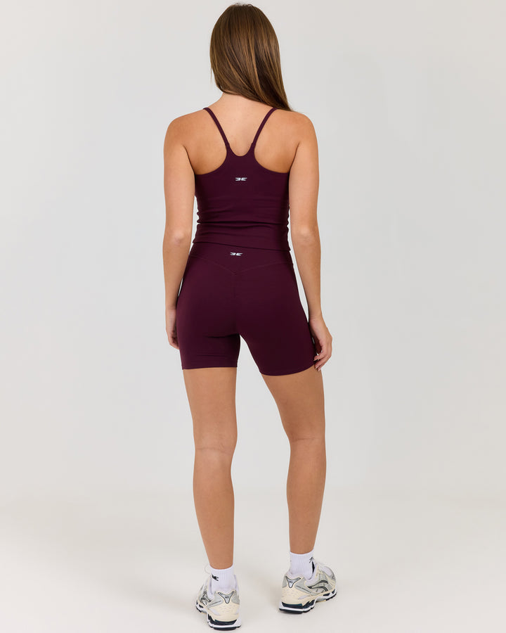 Luna Invisible Scrunch Shorts - Deep Plum