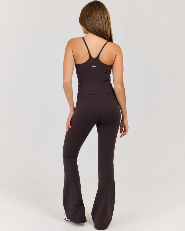 Luna Flare Leggings - Coffee Bean