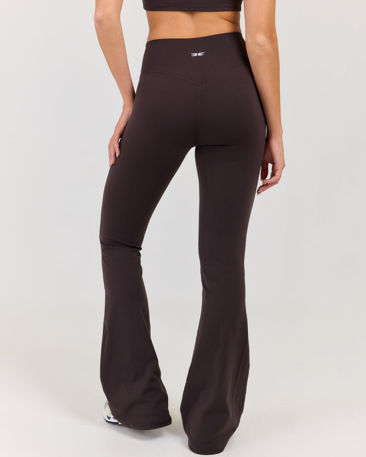 Luna Flare Leggings - Coffee Bean