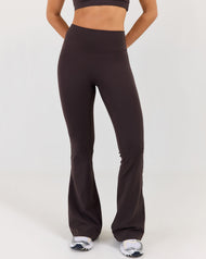 Luna Flare Leggings - Coffee Bean