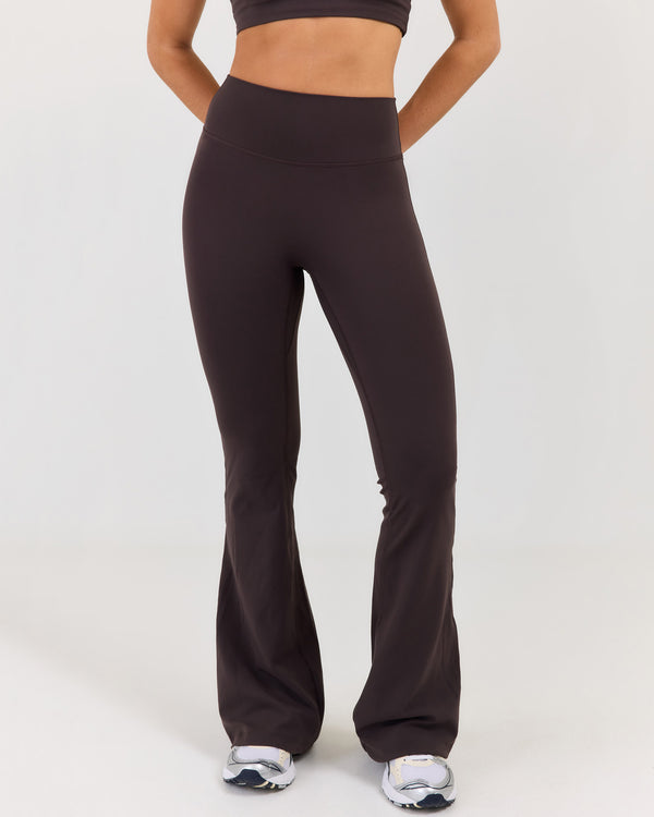 Luna Flare Leggings - Coffee Bean