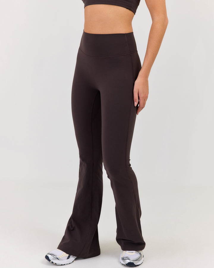 Luna Flare Leggings - Coffee Bean