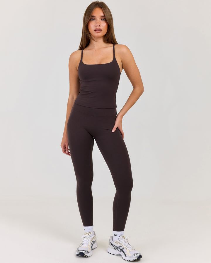 Luna Invisible Scrunch Leggings - Coffee Bean