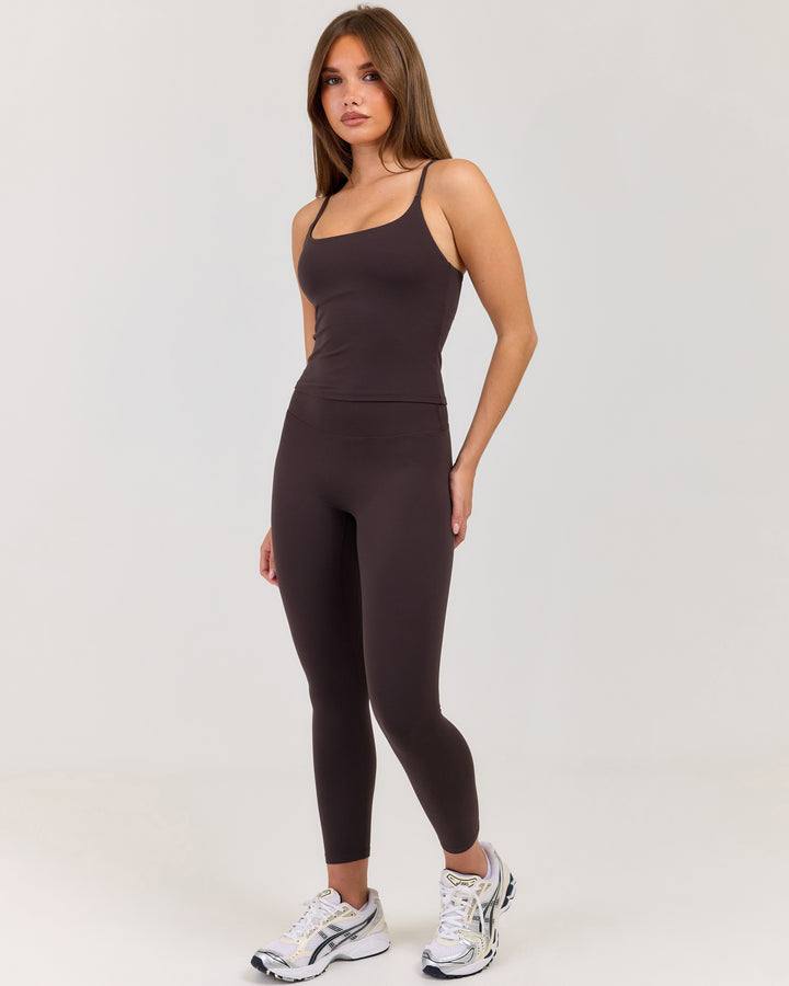 Luna Invisible Scrunch Petite Leggings - Coffee Bean