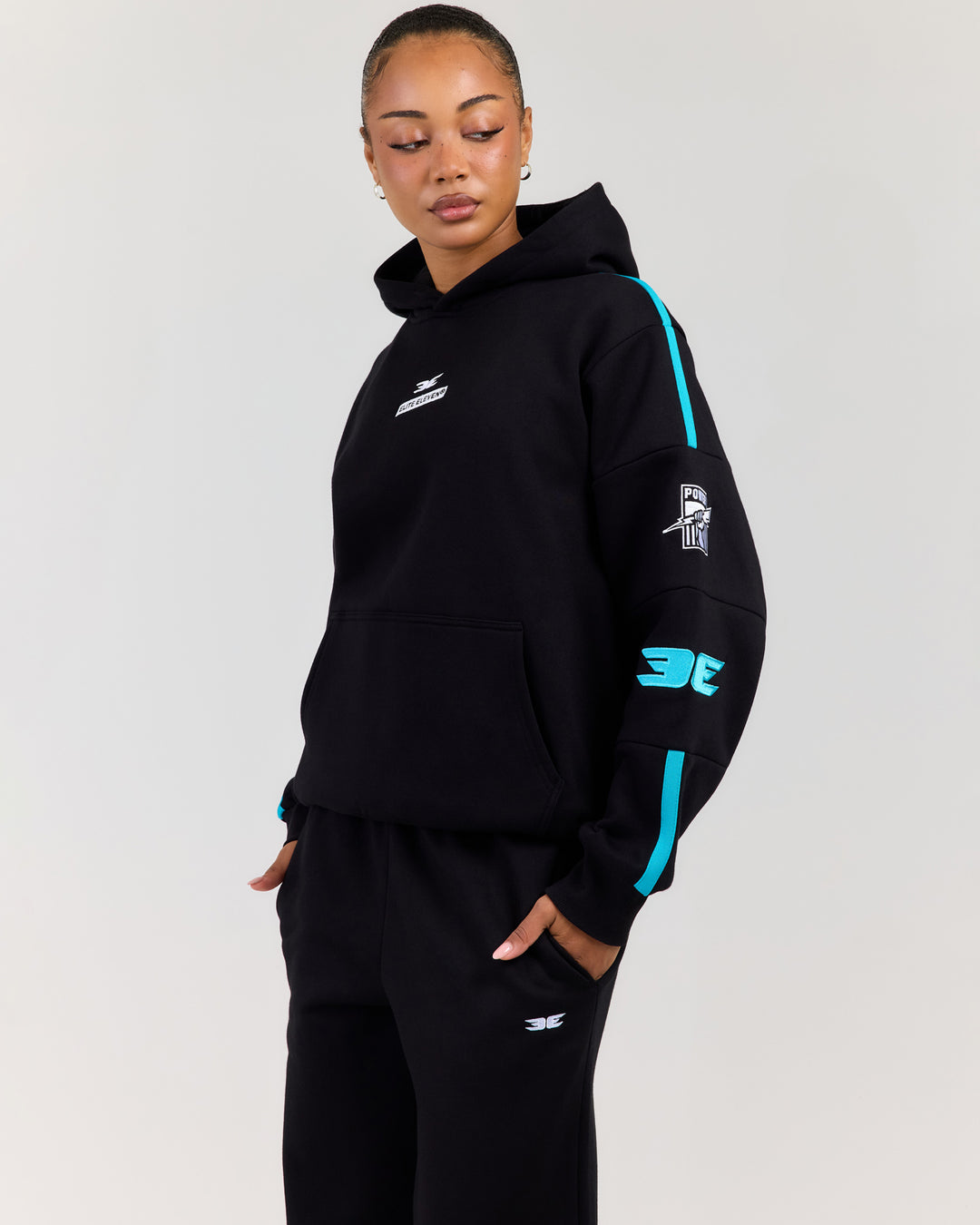 AFL x EE Retro Hoodie - Port Adelaide
