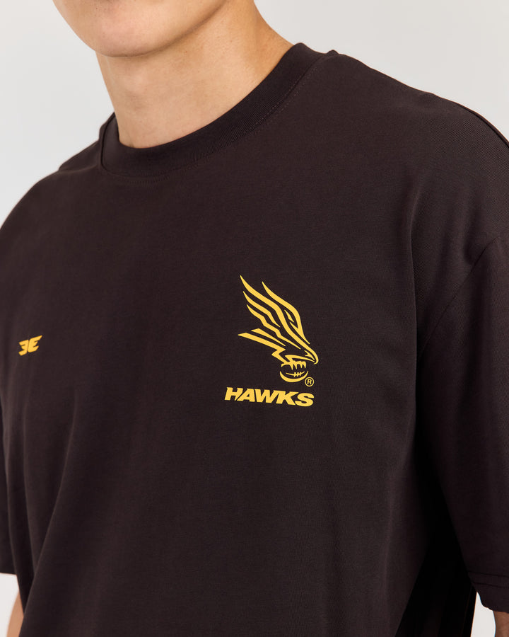 AFL x EE Oversized Tee - Hawthorn