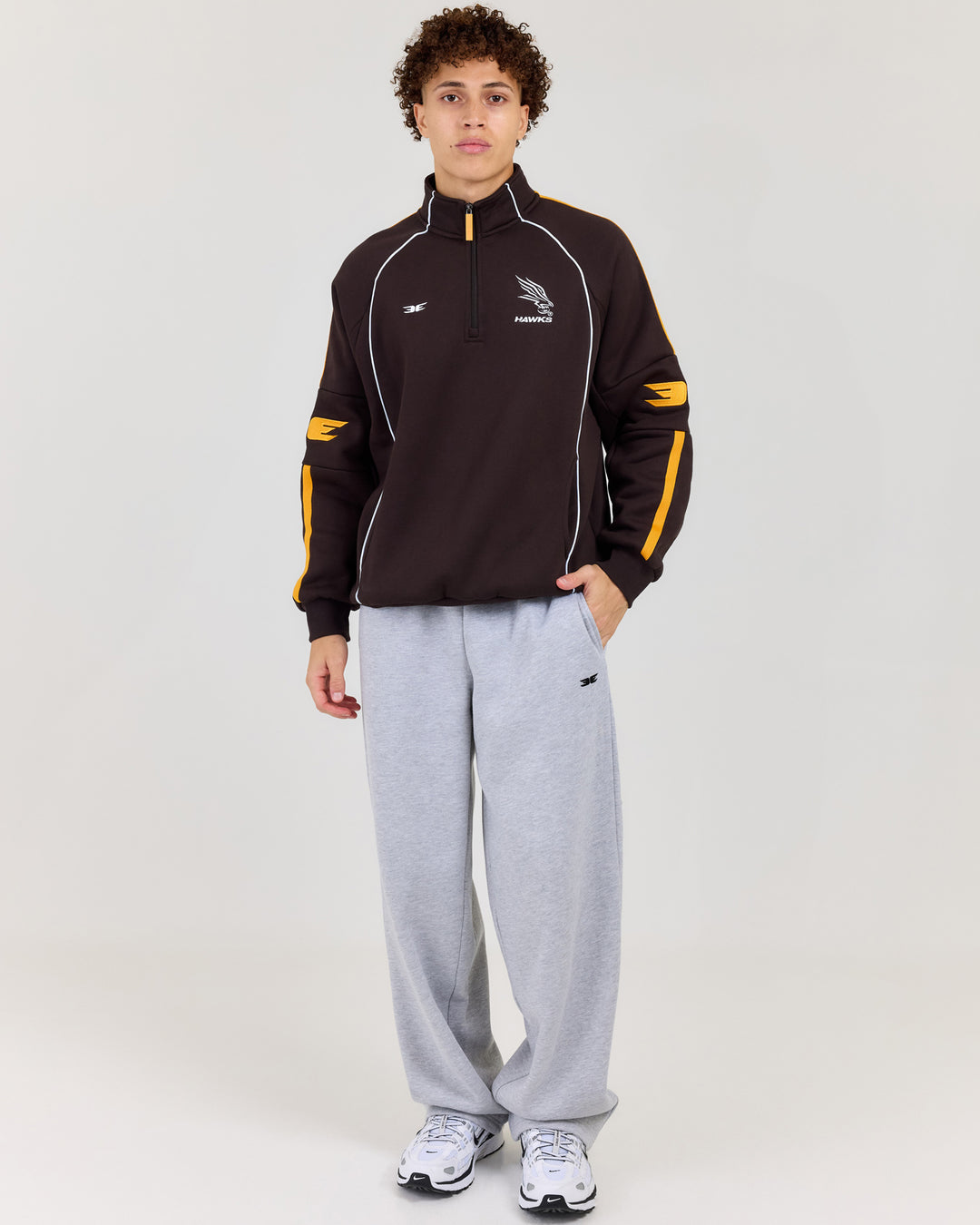 AFL x EE Retro 1/4 Zip - Hawthorn