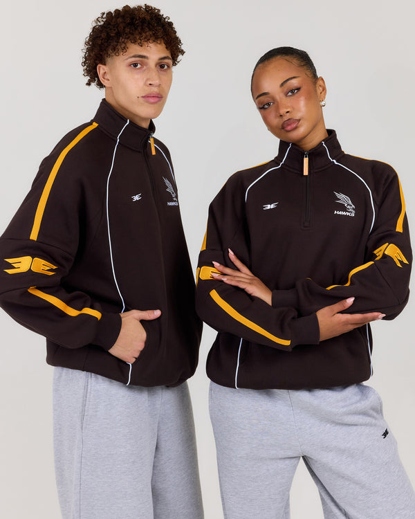 AFL x EE Retro 1/4 Zip - Hawthorn
