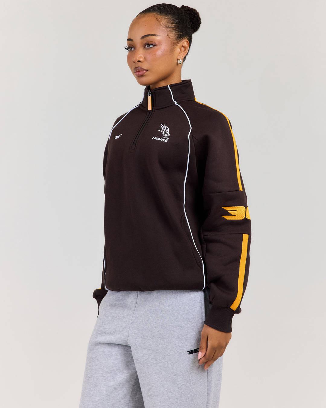 AFL x EE Retro 1/4 Zip - Hawthorn