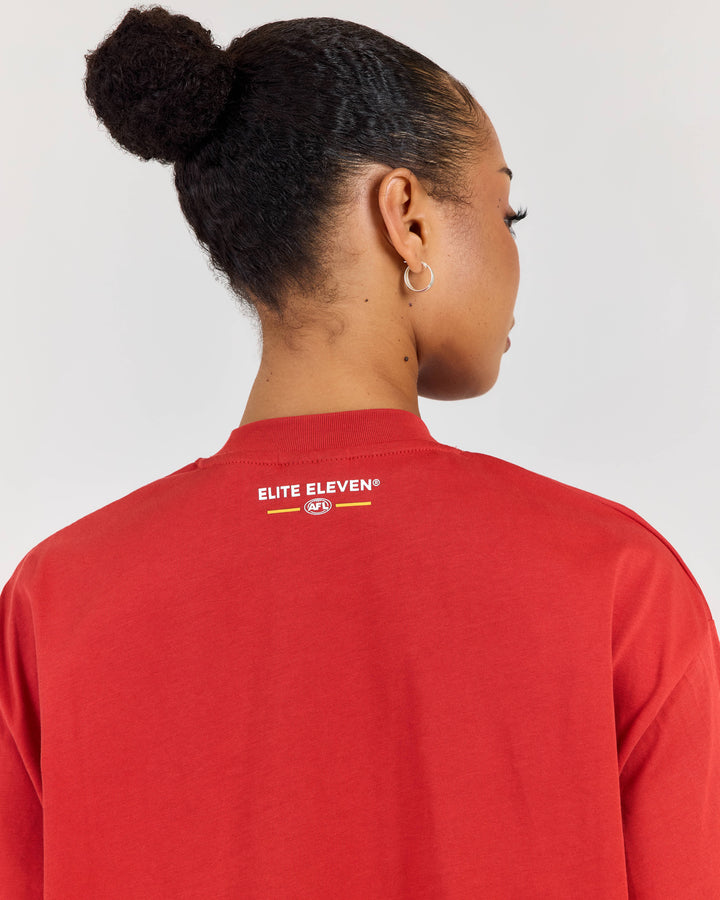 AFL x EE Oversized Tee - Gold Coast SUNS