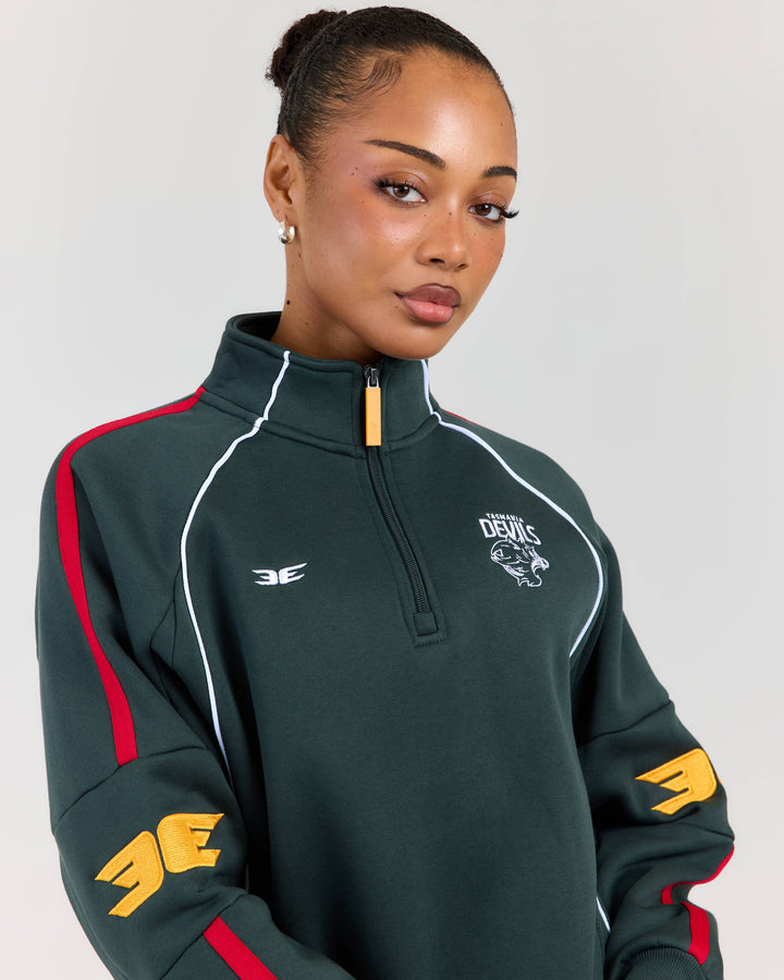 AFL x EE Retro 1/4 Zip - Tasmania Devils
