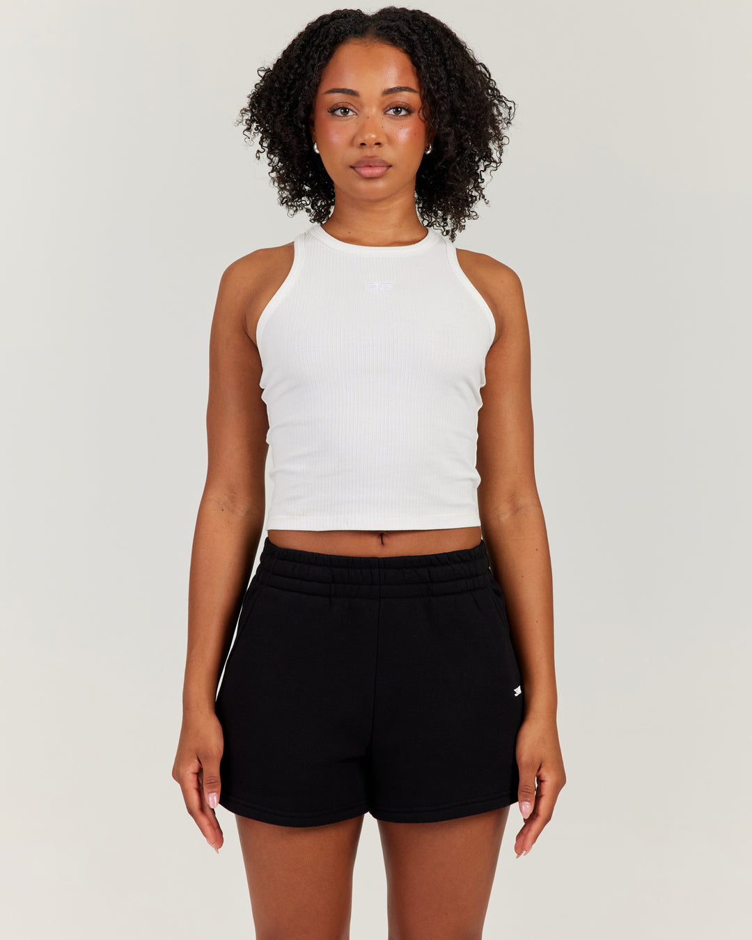 EE Ribbed Singlet - White