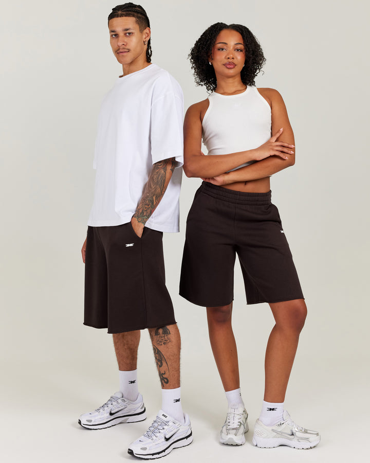 Omni Oversized Shorts - Coffee Bean