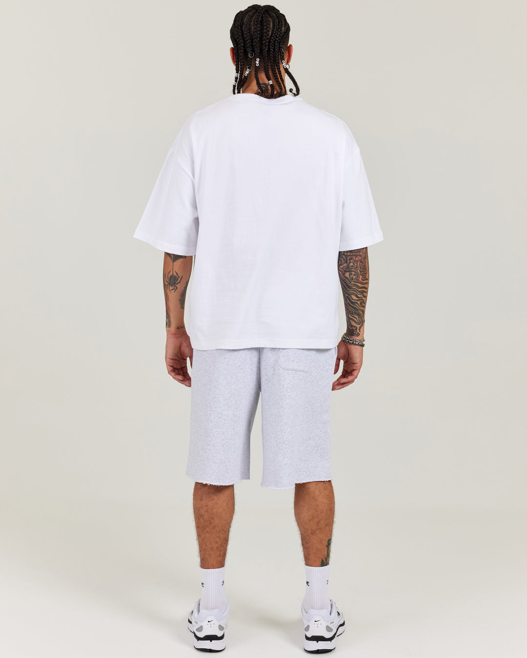 Omni Oversized Shorts - Grey Marle