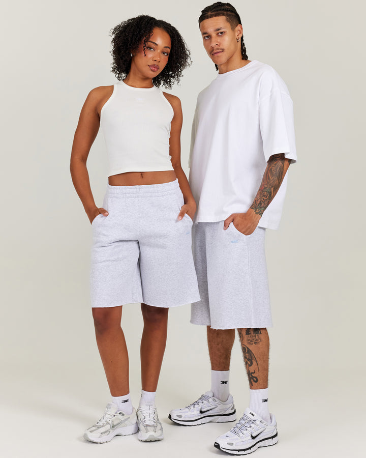 Omni Oversized Shorts - Grey Marle