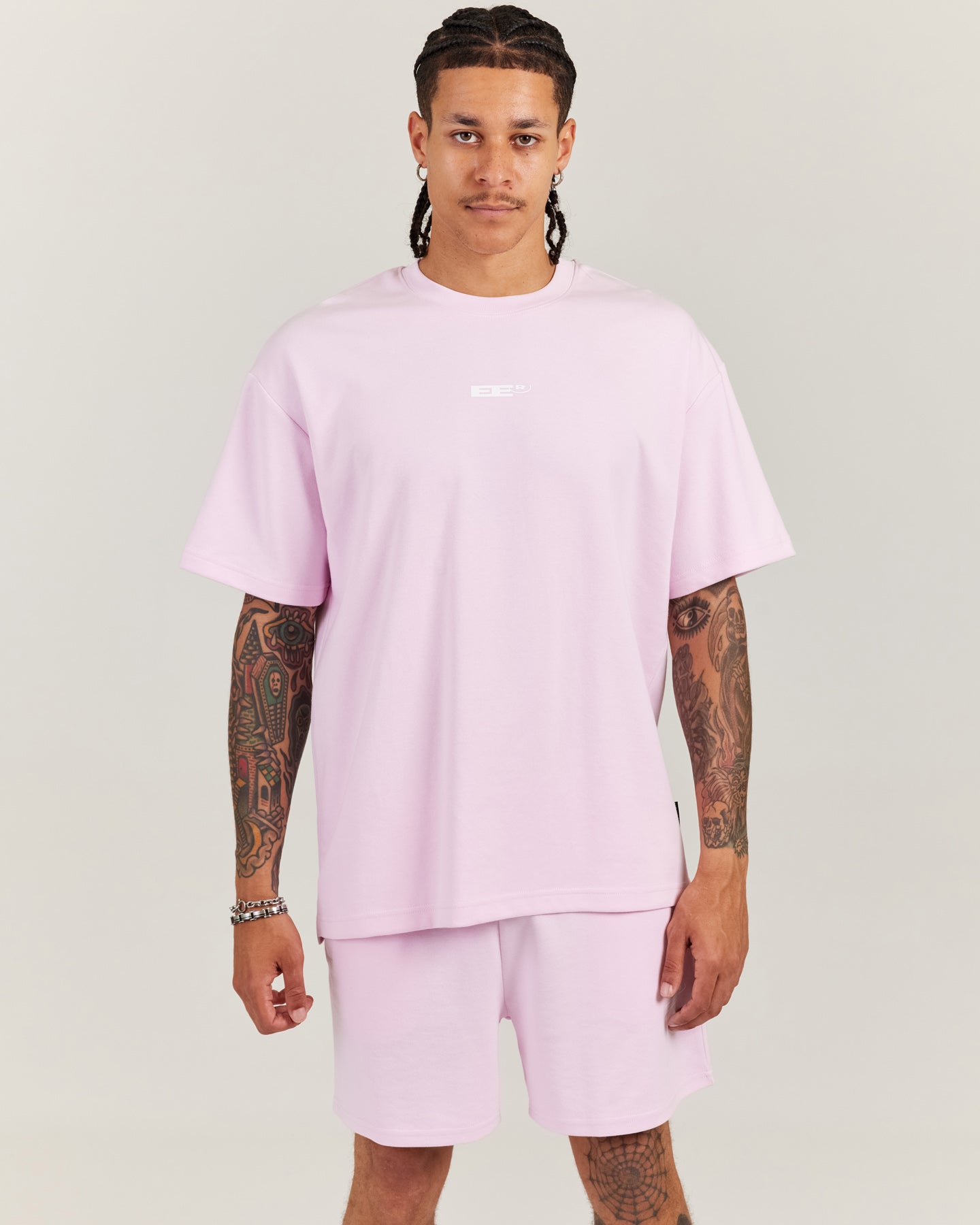 Arc Oversize Men's Tee - Soft Pink
