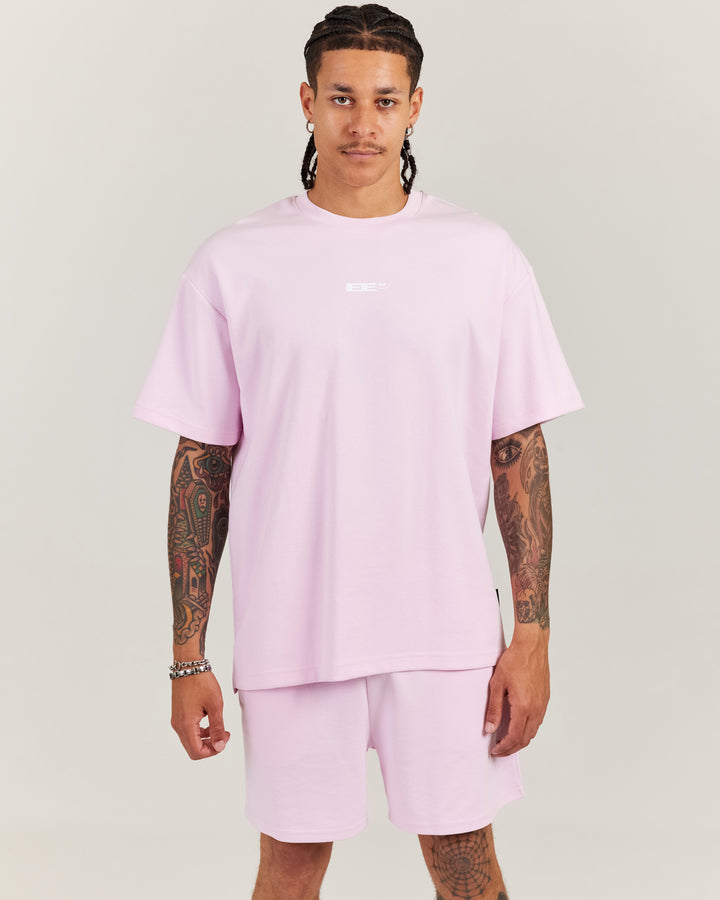Arc Oversize Men's Tee - Soft Pink