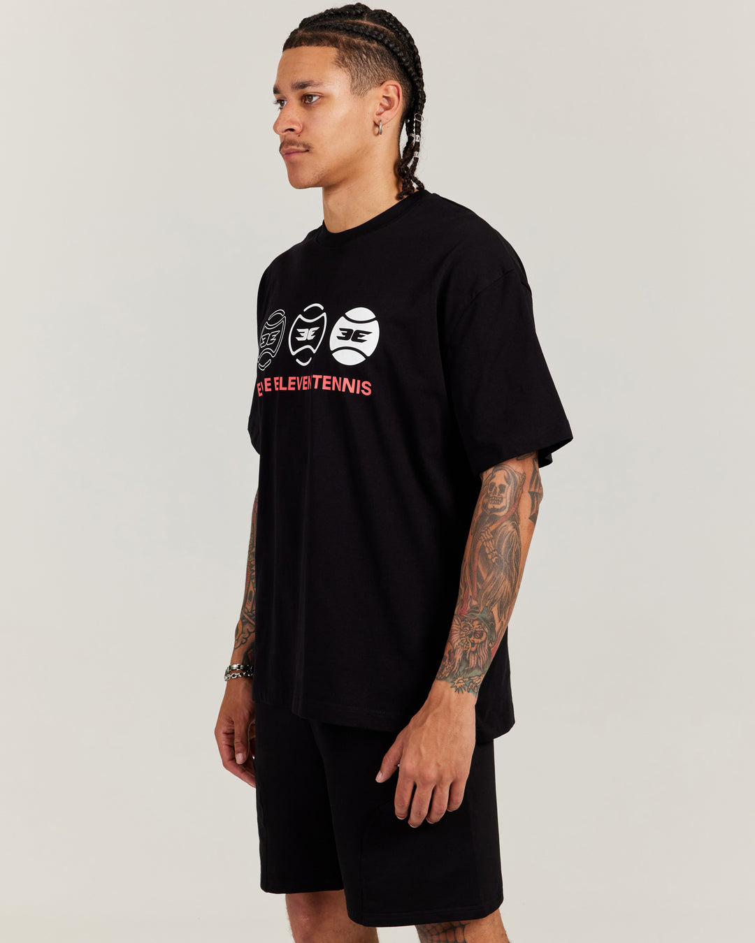 Men's Oversized Tri Ball Tee - Black