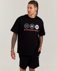 Men's Oversized Tri Ball Tee - Black